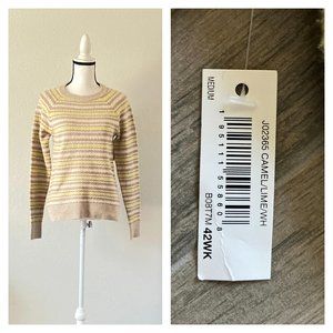 NWT Size M Earth Toned Striped Sweater